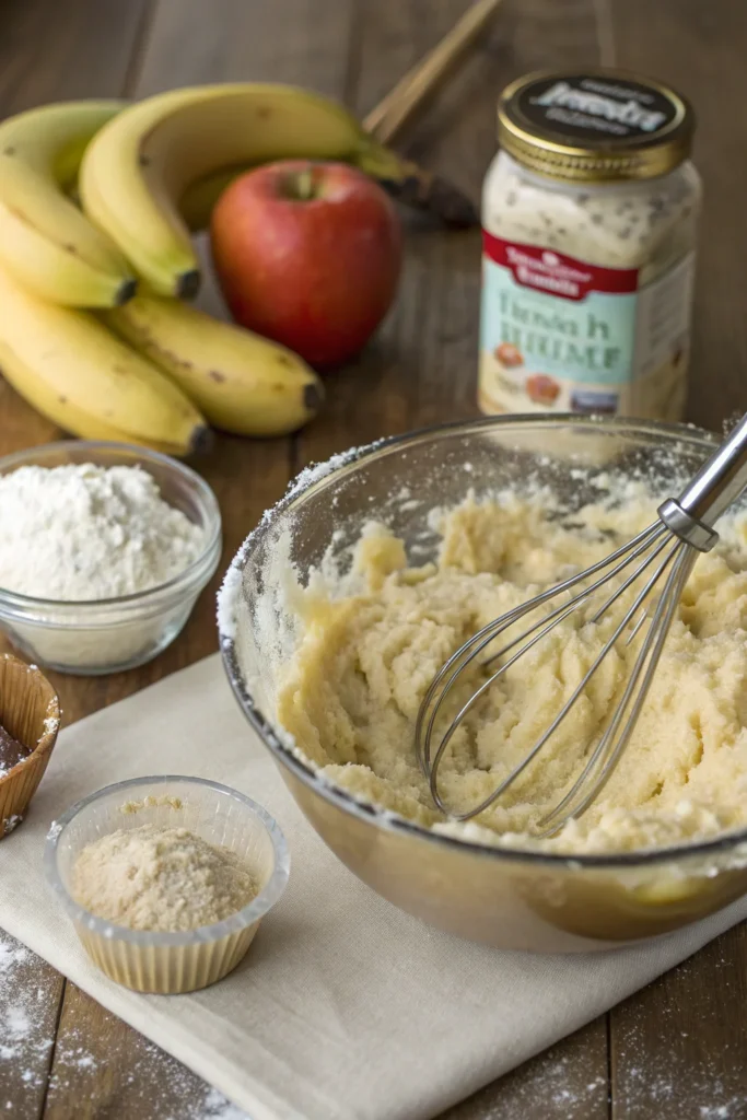 Banana bread recipe with applesauce ingredients