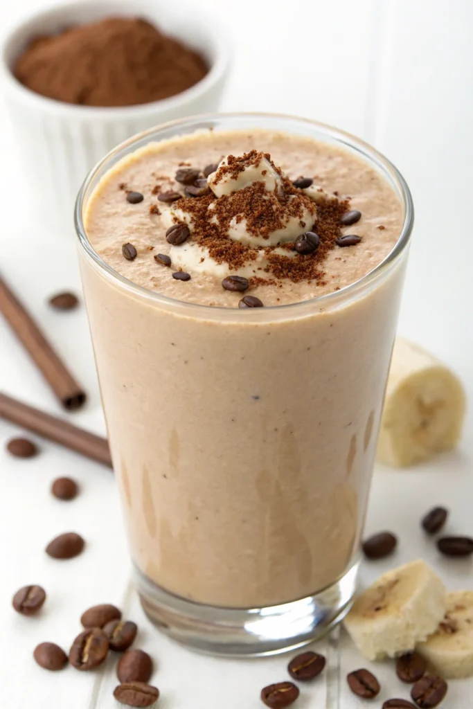 Blended protein coffee shake – Creamy and energizing.