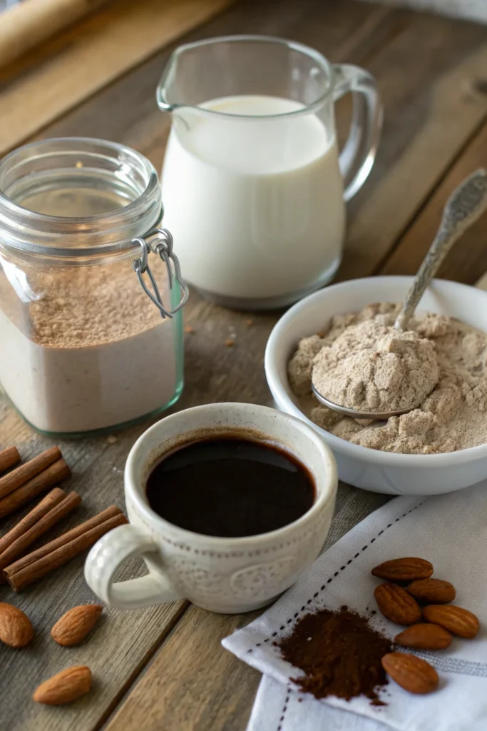 Ingredients for protein coffee recipe – Simple and nutritious.