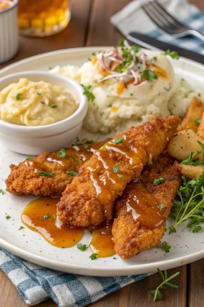 Hot Honey Chicken with Side Dishes