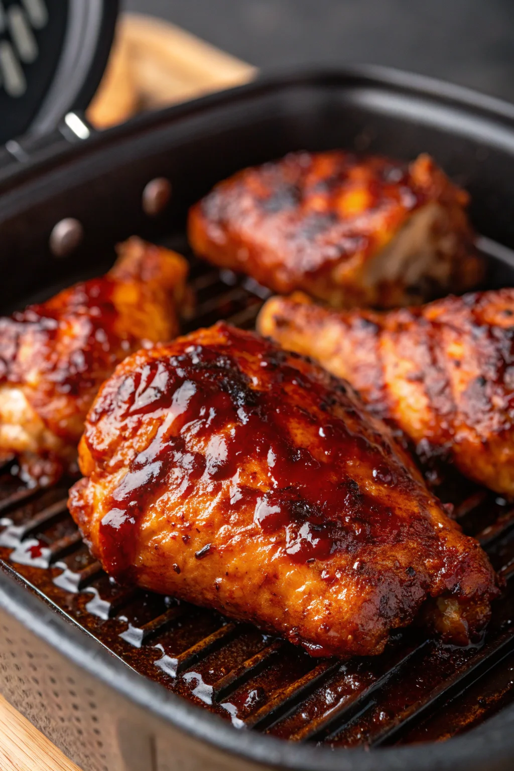 Juicy Air Fryer BBQ Chicken with Crispy Glaze