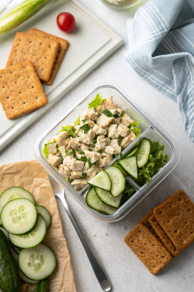 High protein chicken salad meal prep