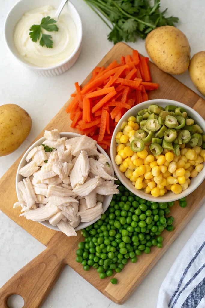 Ingredients for making Mexican Chicken Salad