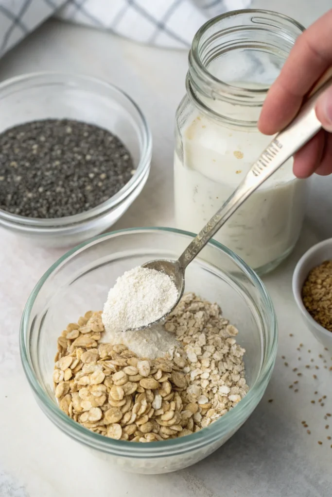 Ingredients for protein overnight oats