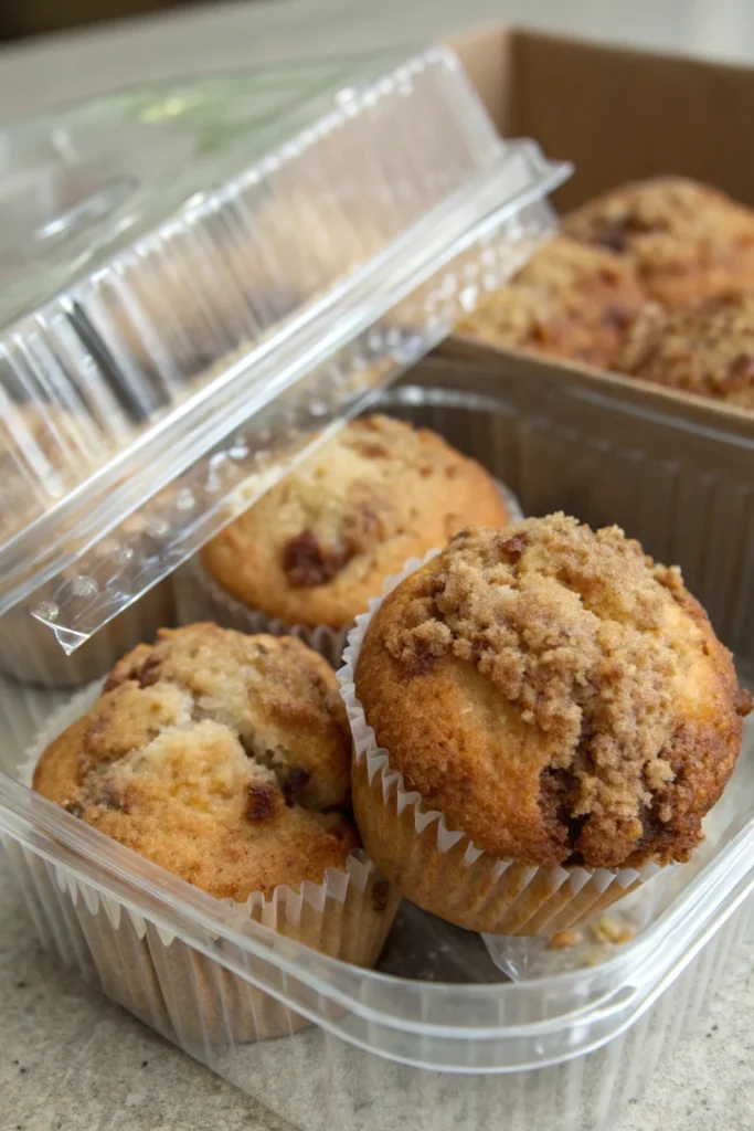 Storing and Freezing Coffee Cake Muffins